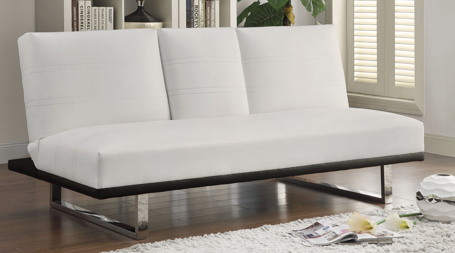 Coaster 500030 Sofa Bed - White