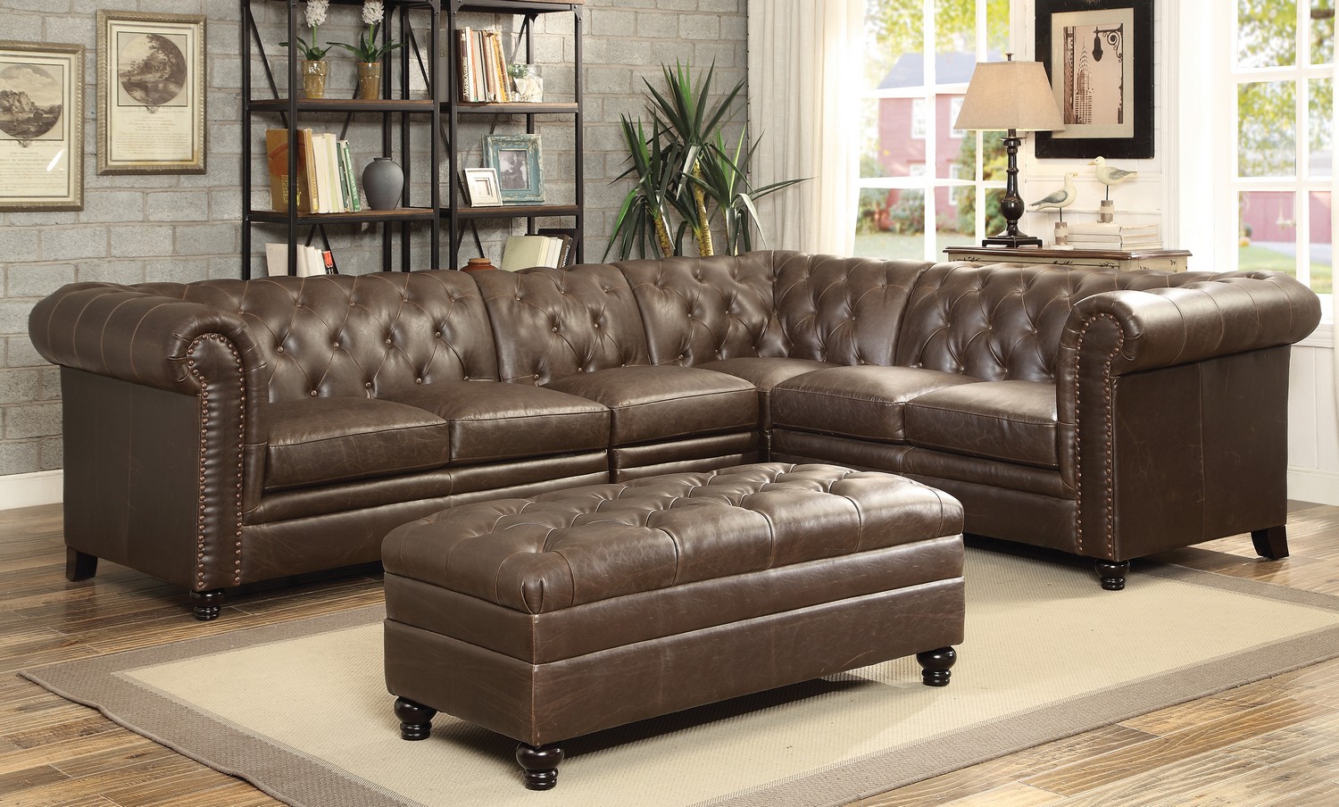Coaster Roy Sectional Sofa Set - Brown