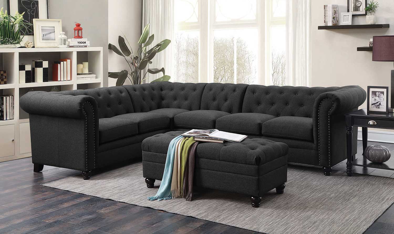 Coaster Roy Sectional Sofa Set - Grey