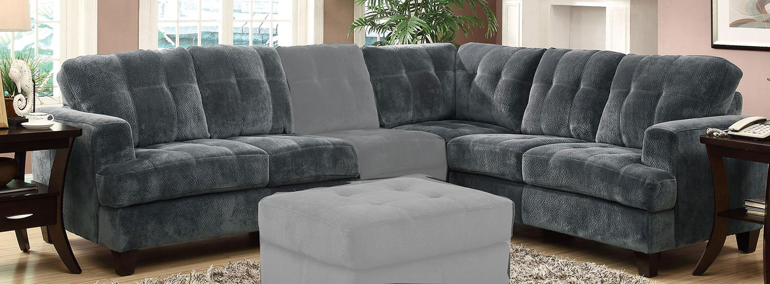 Coaster Hurley Sectional Sofa - Charcoal