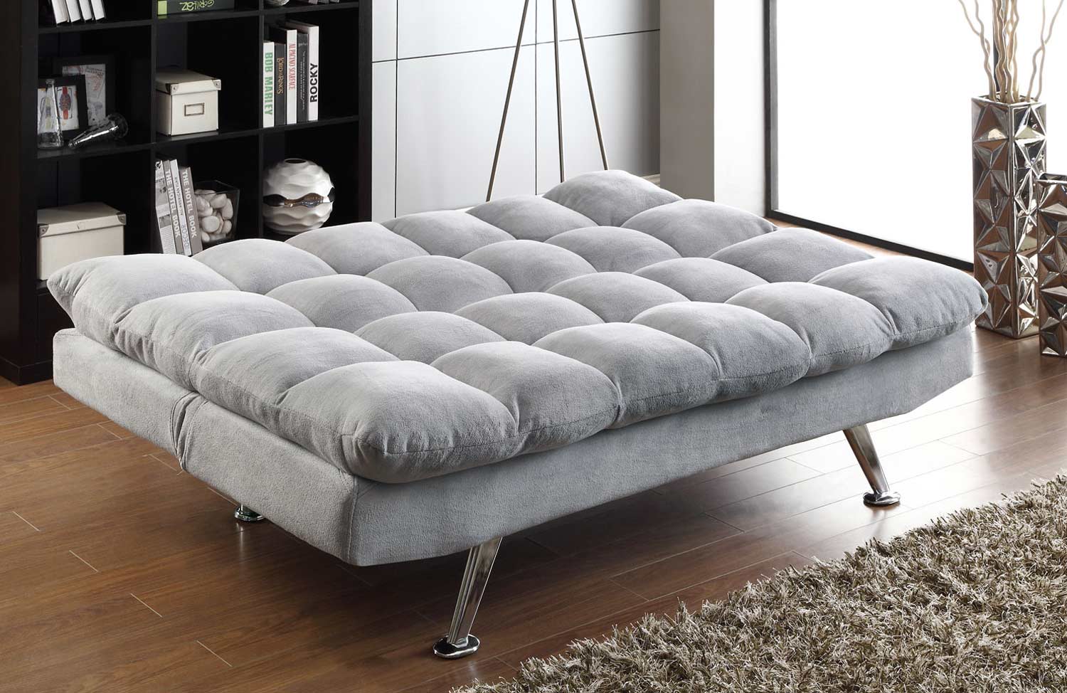 Coaster 500775 Sofa Bed - Grey - Chrome