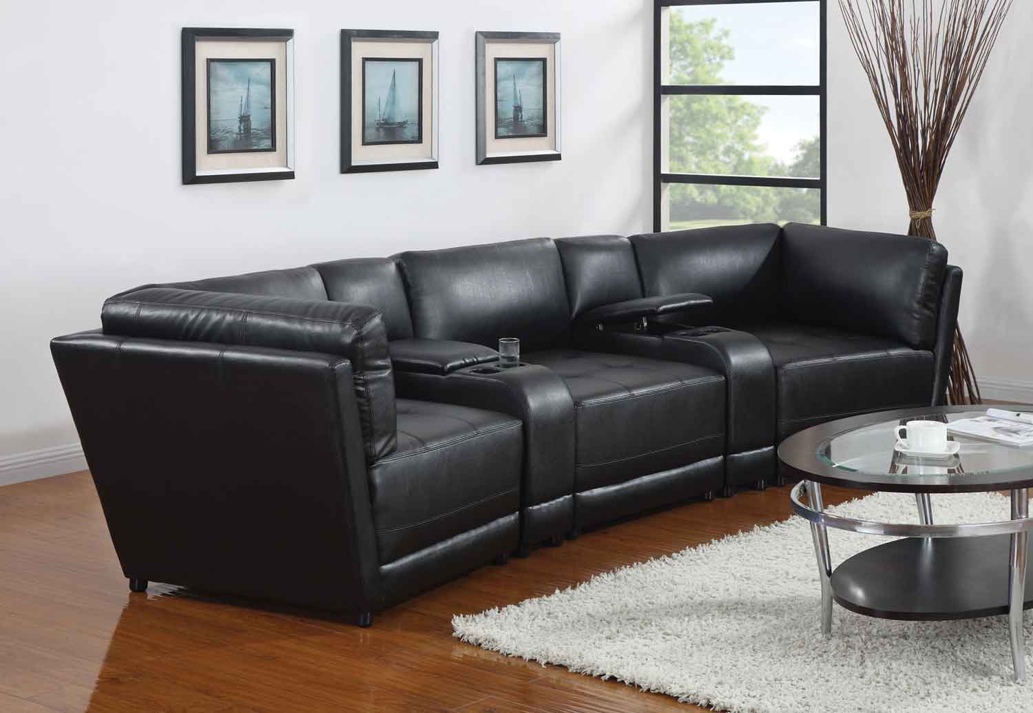 Coaster Kayson Living Room Set - Black