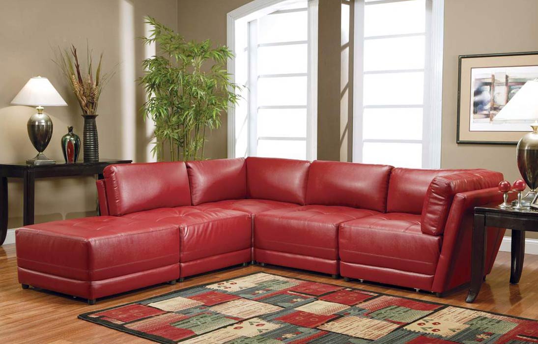 Coaster Kayson Sectional Sofa Set - Red