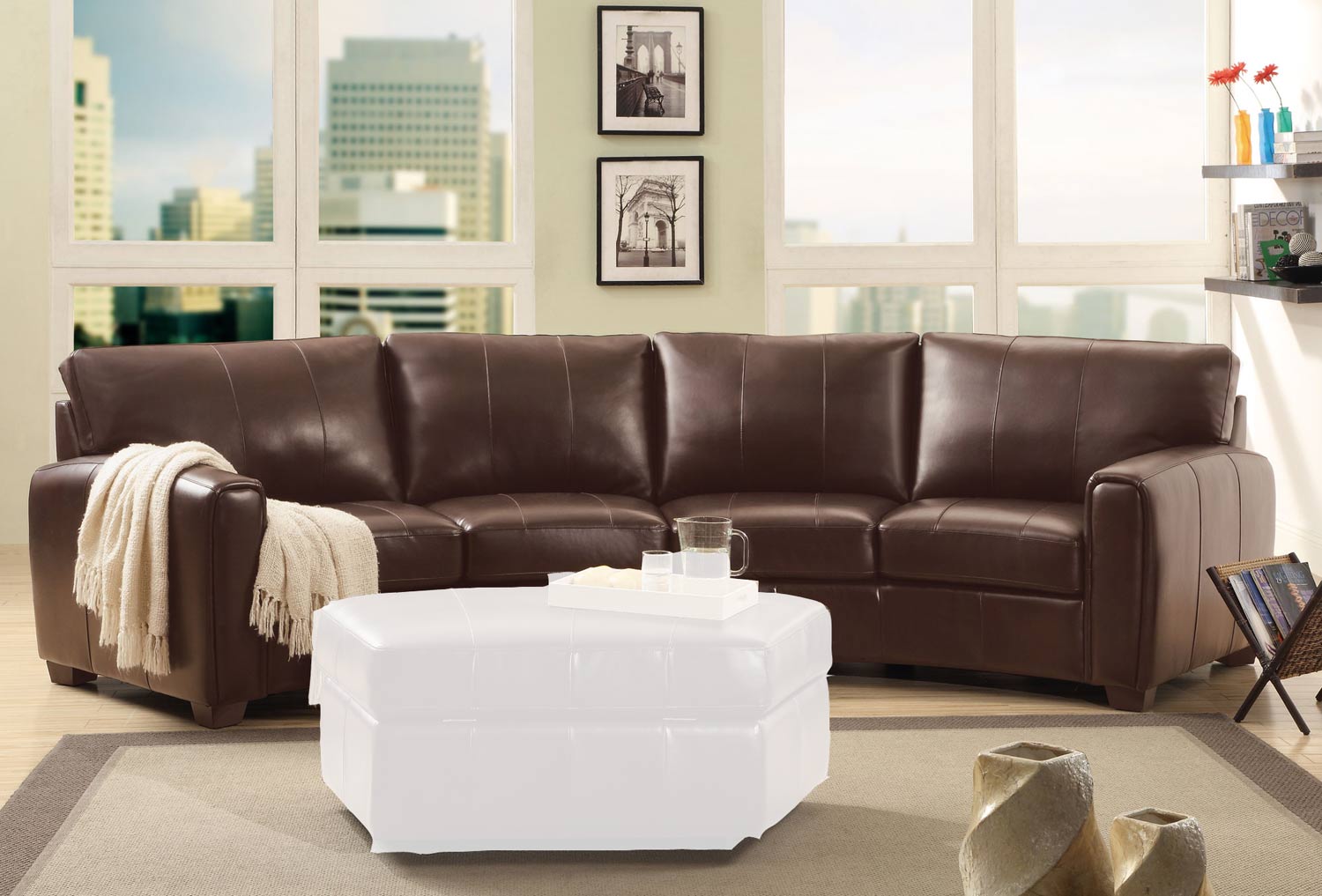Coaster Cornell Sectional Sofa - Brown