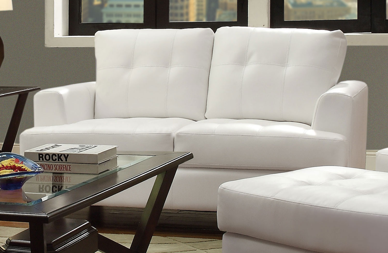 Coaster Hurley Sofa Set White 503551SofaSet at