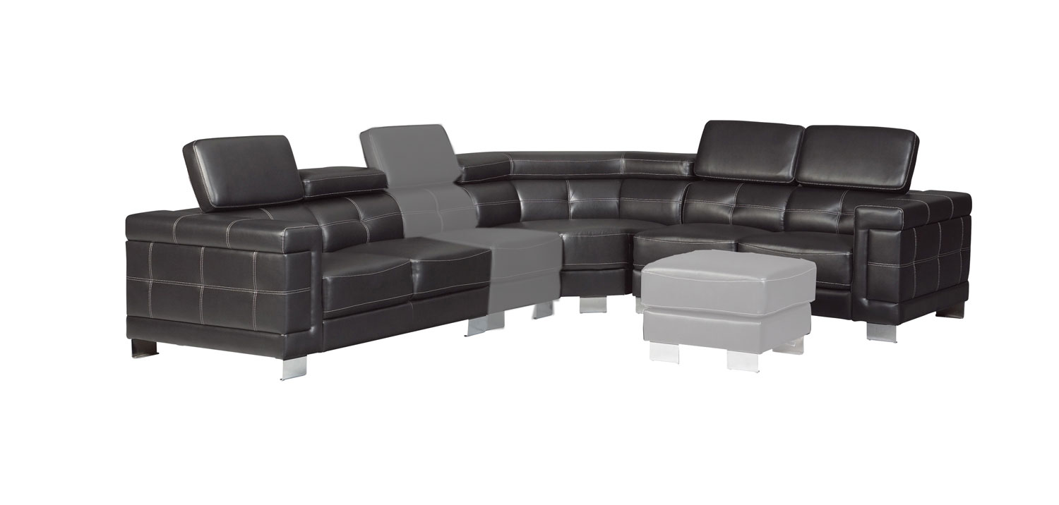 Coaster Ralston Sectional Sofa - Black