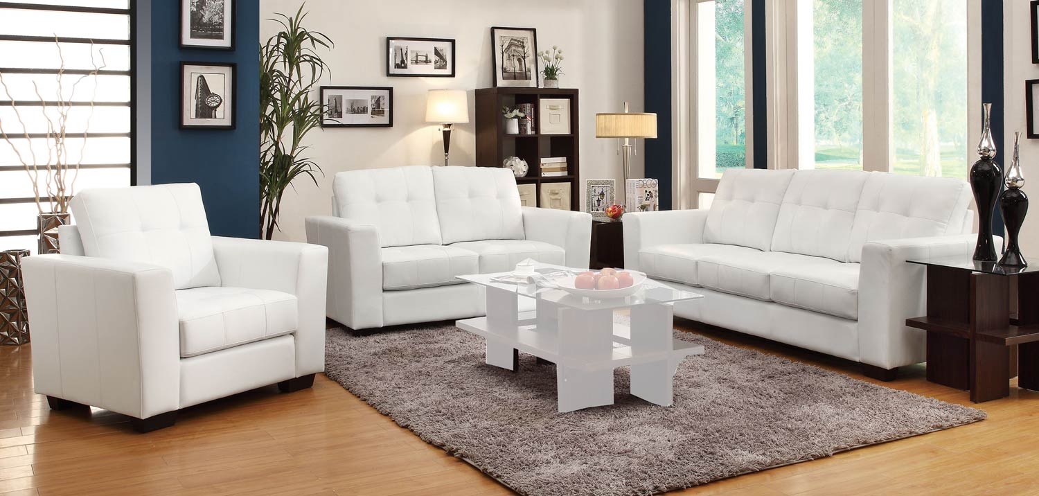 Coaster Enright Sofa Set - White