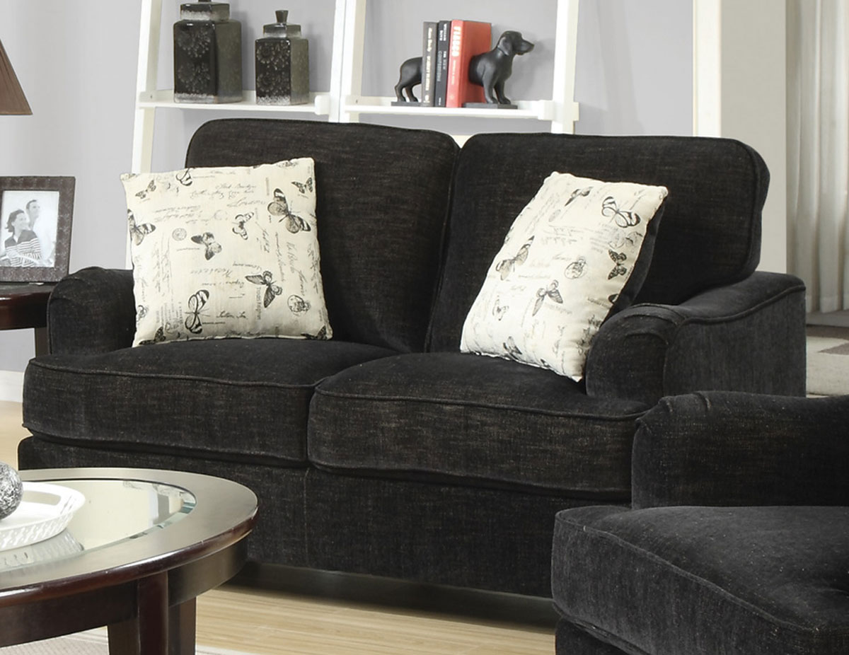 Coaster Yasmine Love Seat - Black