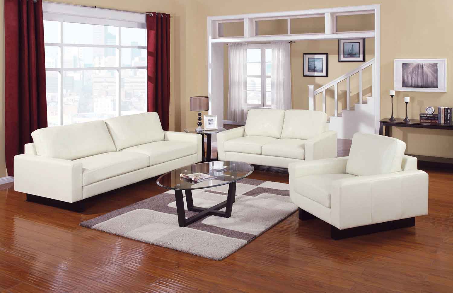 Coaster Ava Living Room Set Cream 504301LivSet at