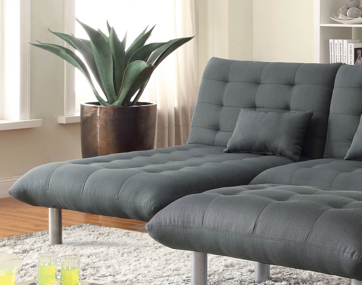 Coaster Clyde Chaise - Charcoal grey