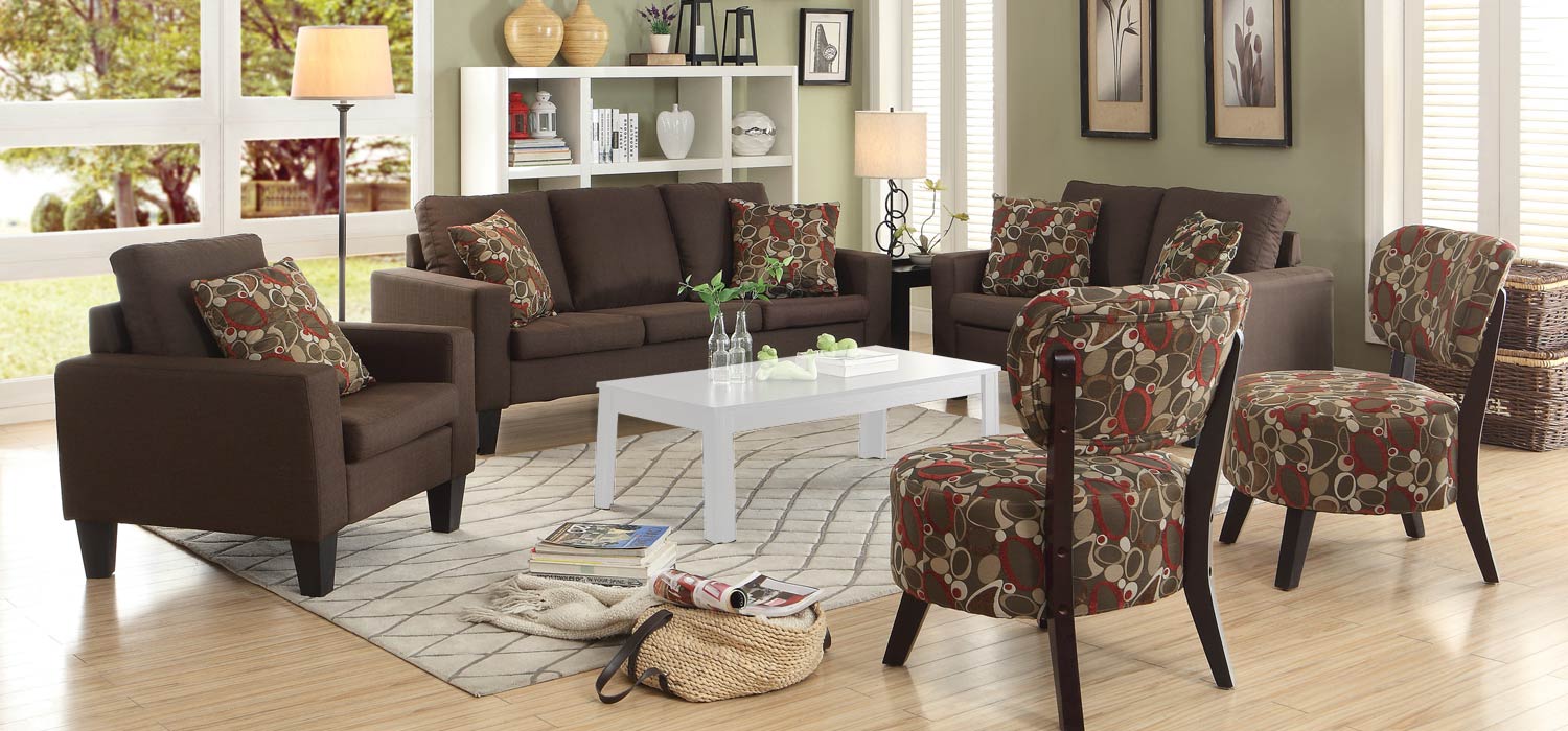 Coaster Bachman Sofa Set- Chocolate