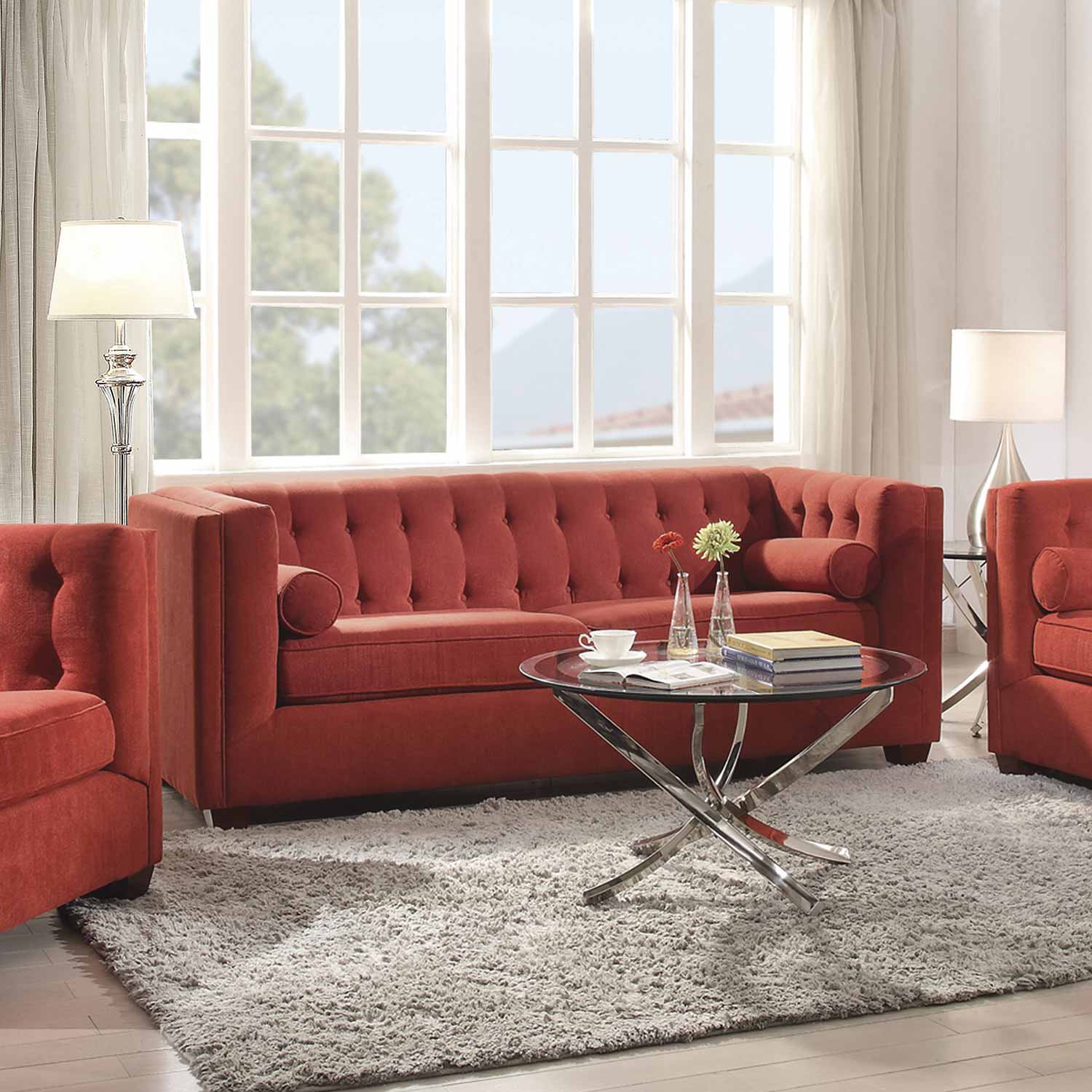 Coaster Cairns Sofa - Crimson