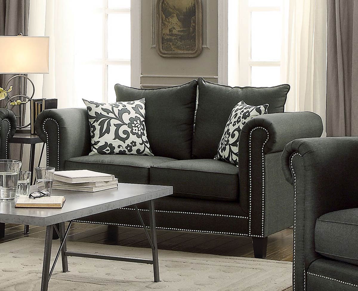 Coaster Emerson Love Seat - Charcoal