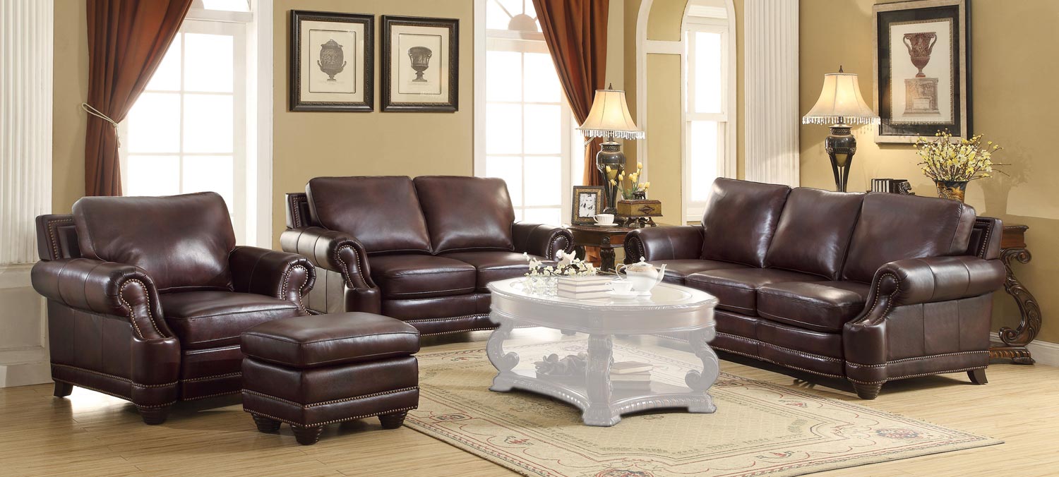 Coaster Crawford Sofa Set - 2 Tone Brown