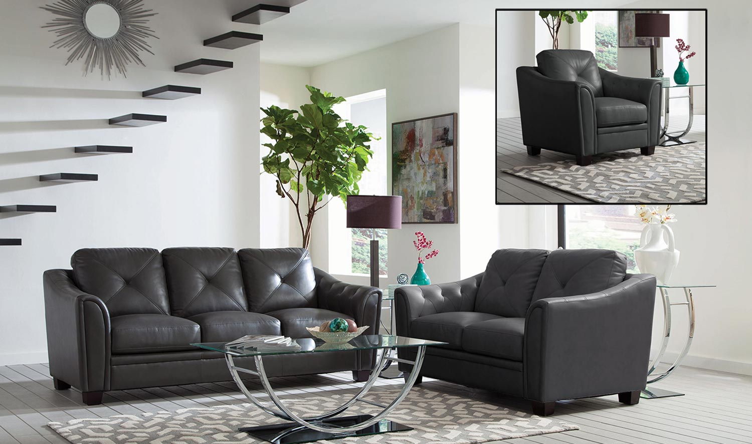 Coaster Avison Sofa Set - Grey