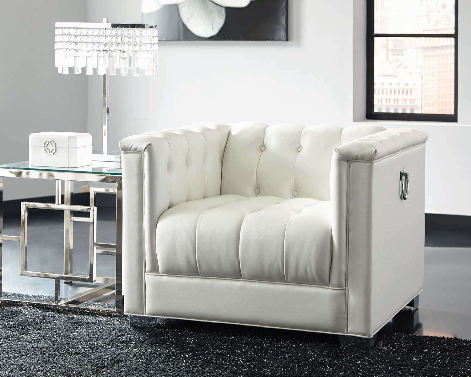 Coaster Chaviano Chair - Pearl White