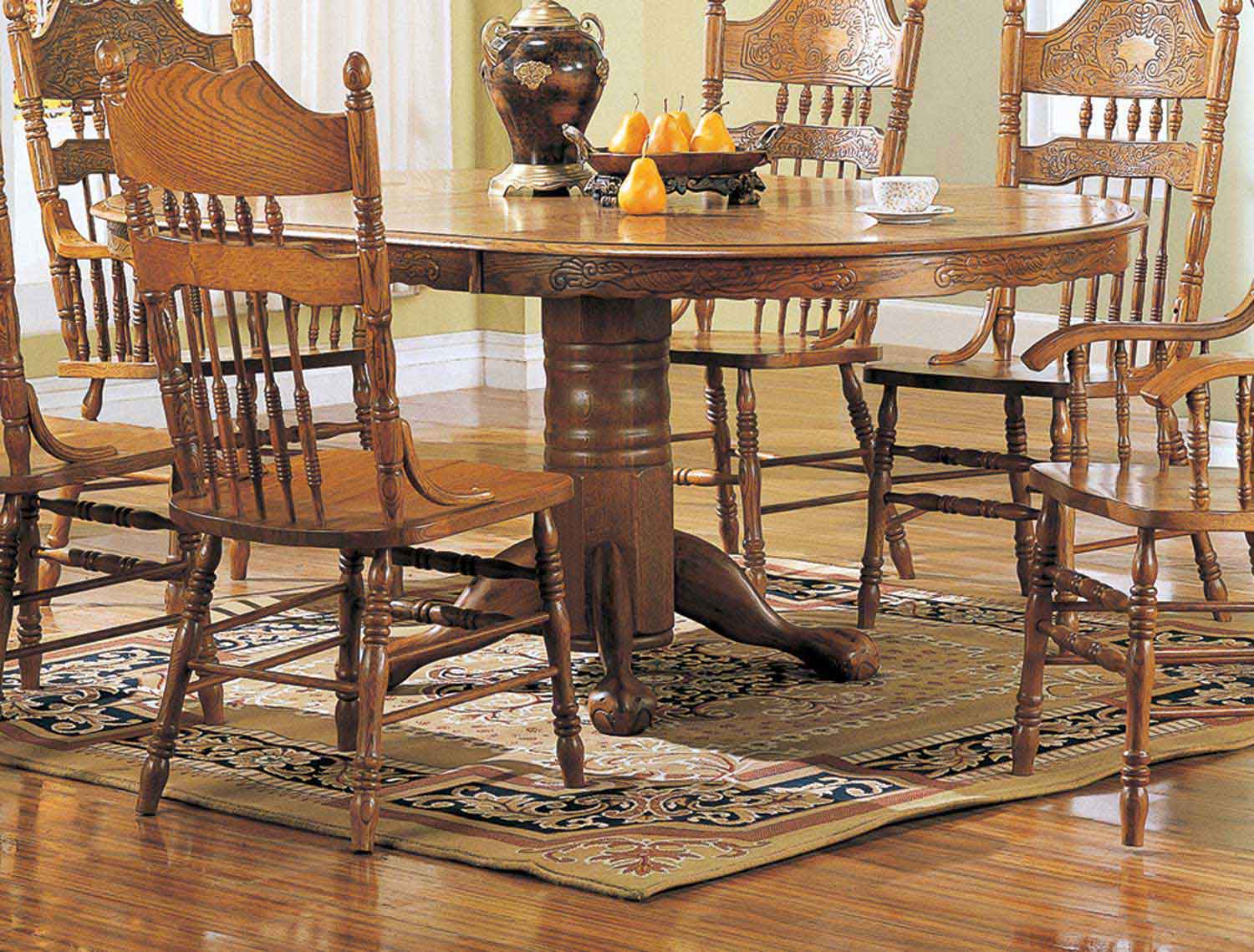 Coaster Mackinaw 5279N Oval Dining Table - Warm Oak