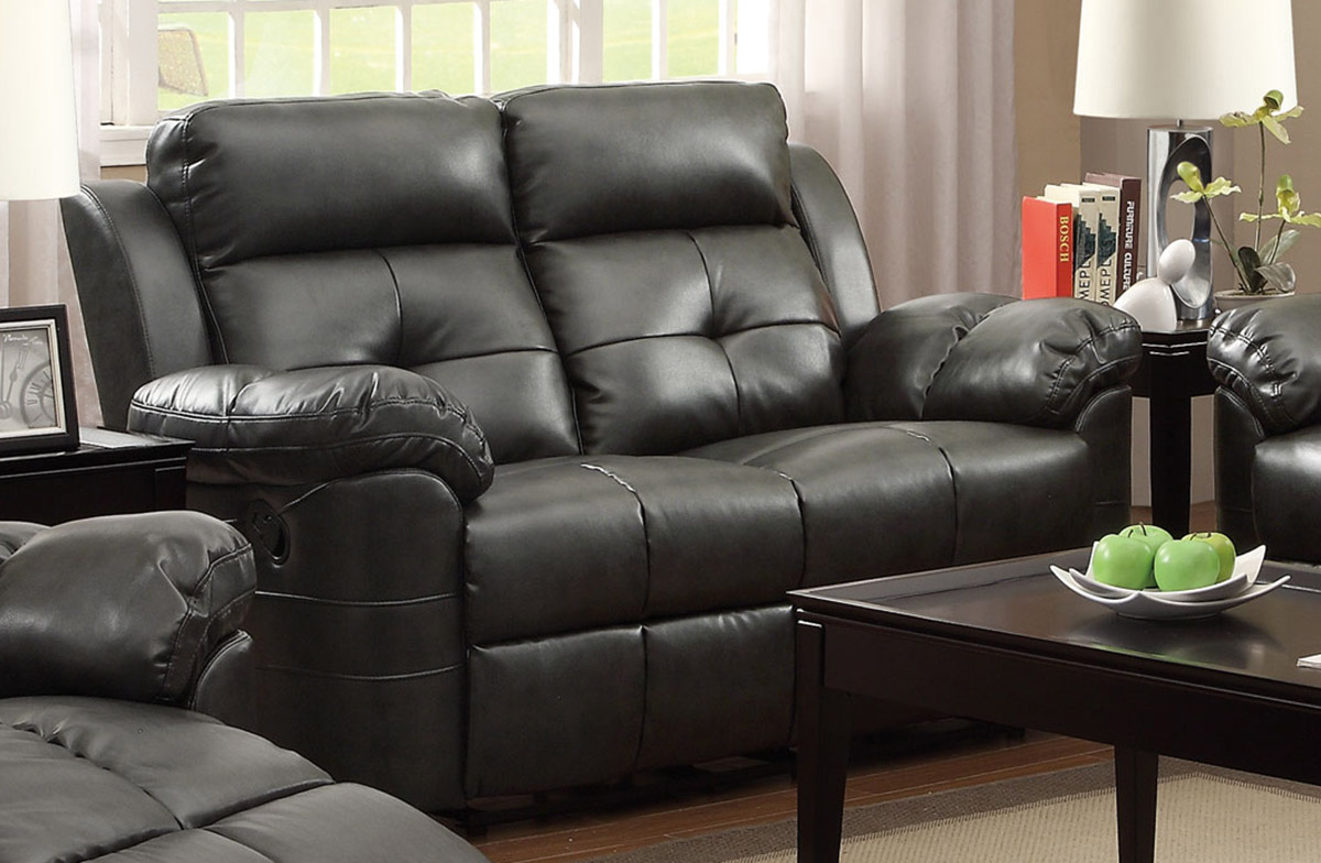 Coaster Keating Motion Love Seat - Charcoal