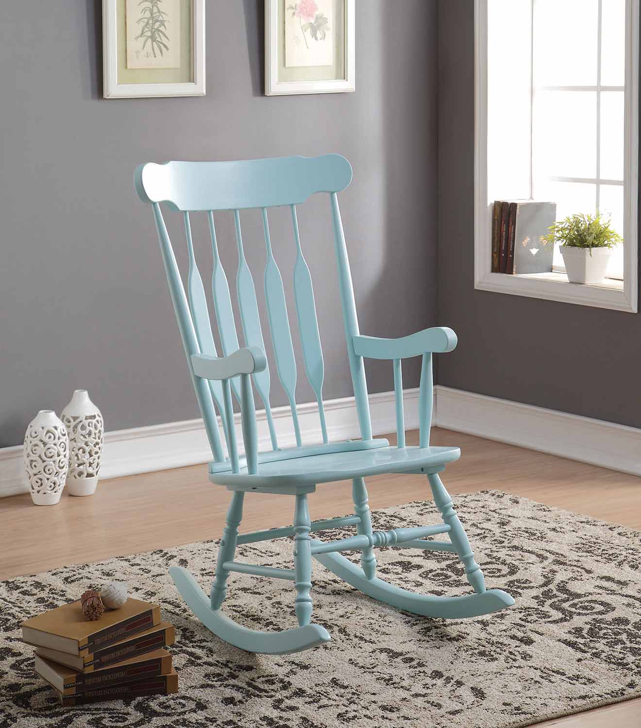 Coaster 601496 Rocking Chair - Blue 601496 at Homelement.com