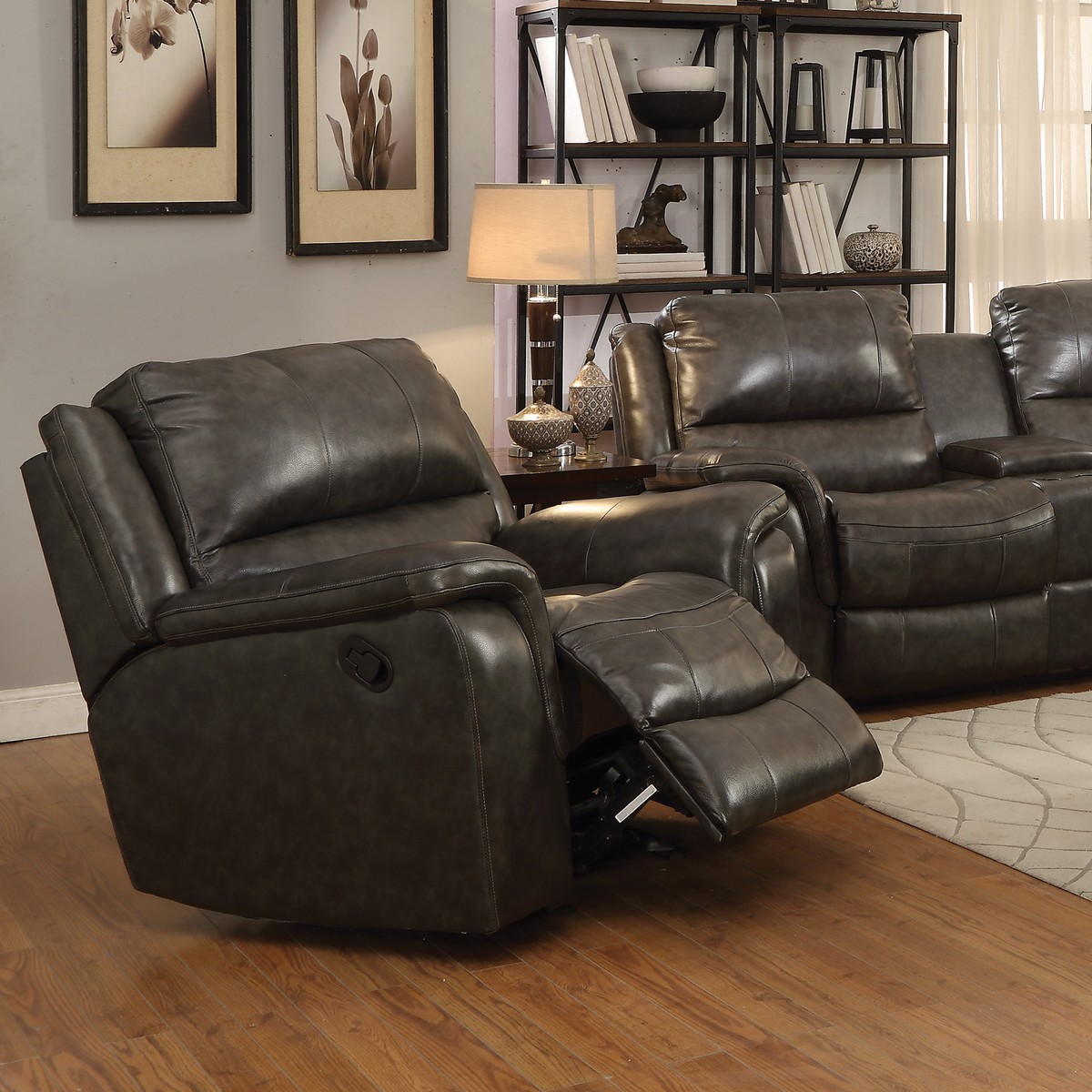 Coaster Wingfield Recliner - Two Tone Charcoal