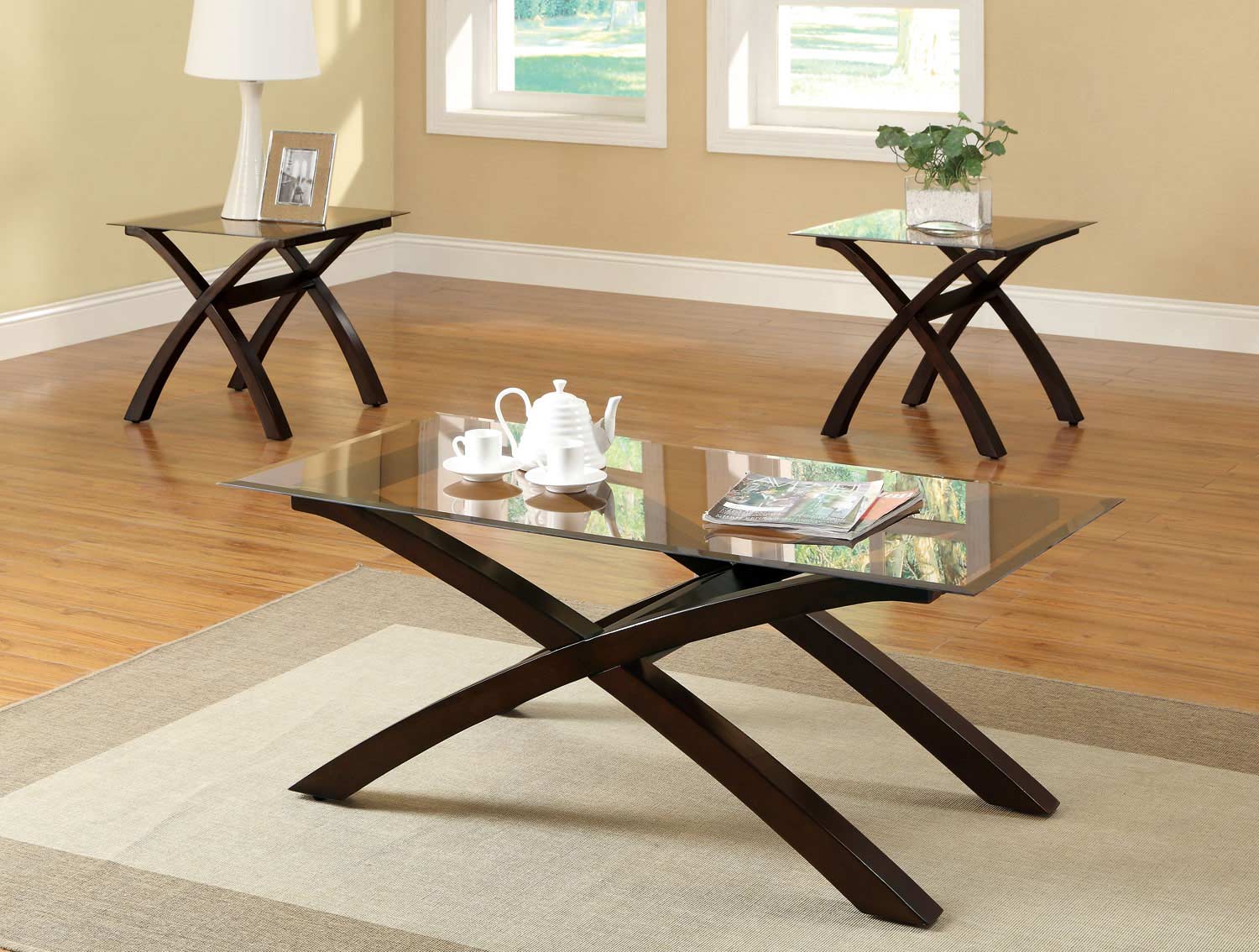 Coaster 701610 3 Pack Coffee Table Set - Cappuccino