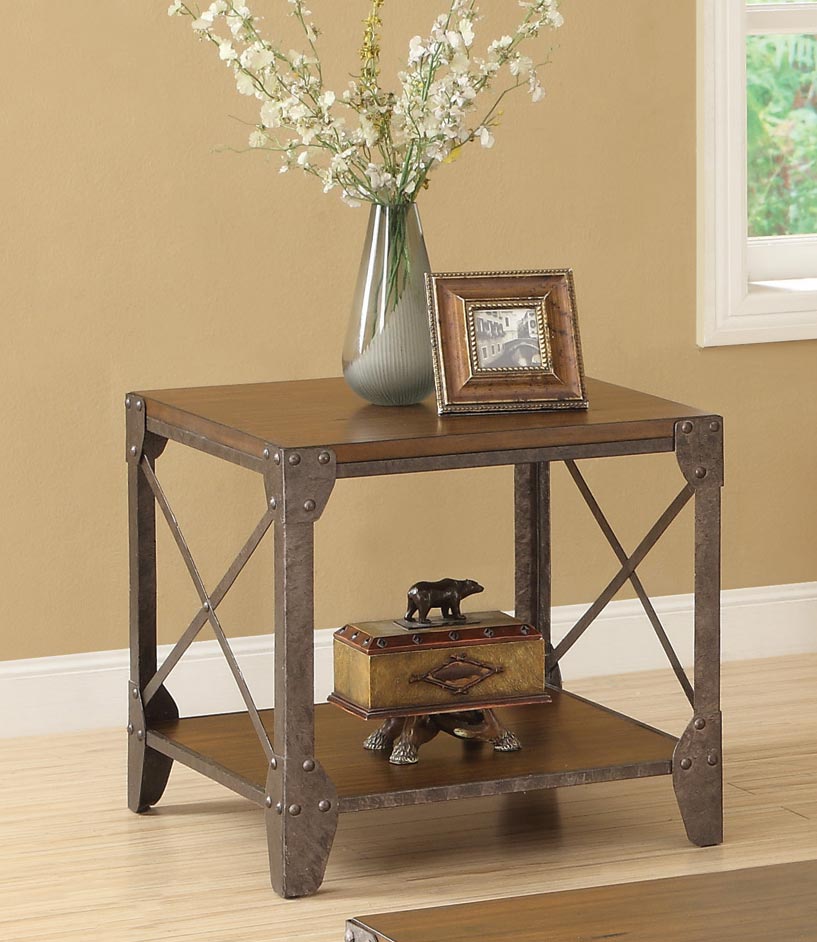 Coaster 703197 End Table with X Motif