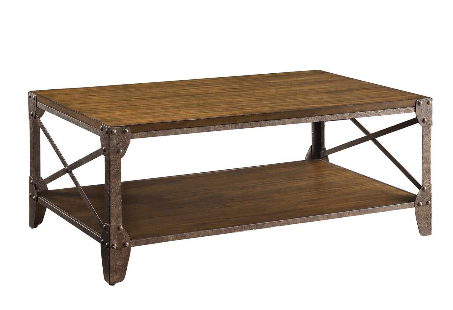 Coaster 703198 Coffee/Cocktail Table - Rustic Brown