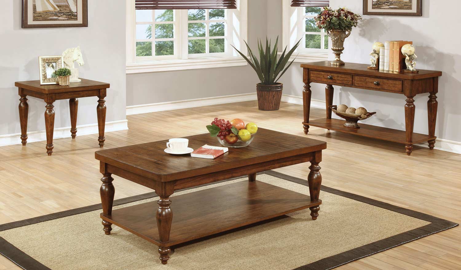 Coaster 703579 Coffee Table Collection - Rustic Brown