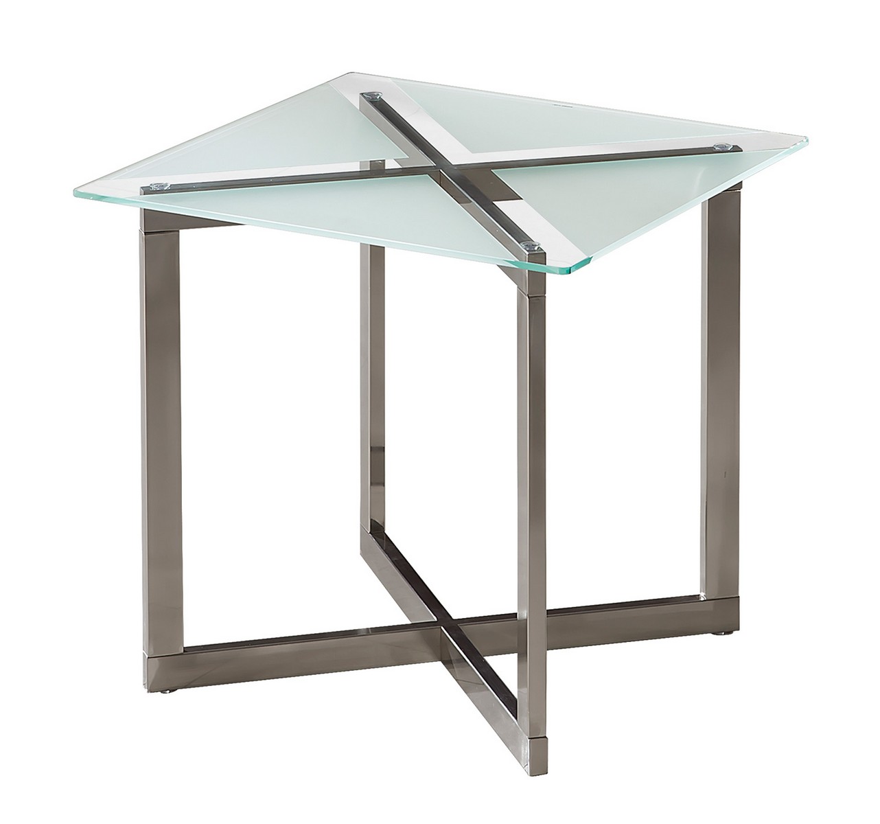 Coaster 704437 End Table - Brushed Nickel