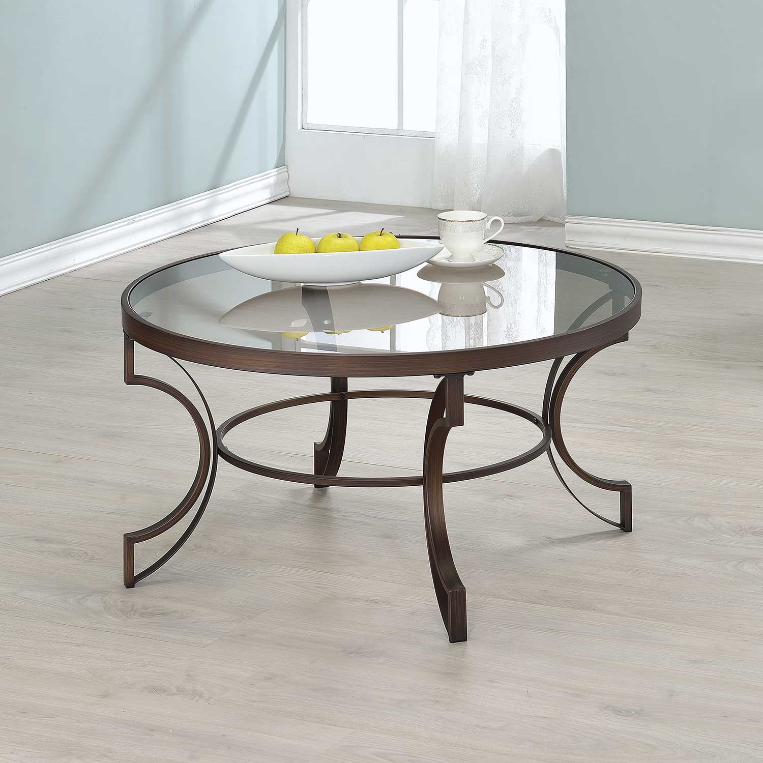 Coaster 704458 Coffee Table - Bronze/ Tempered Glass