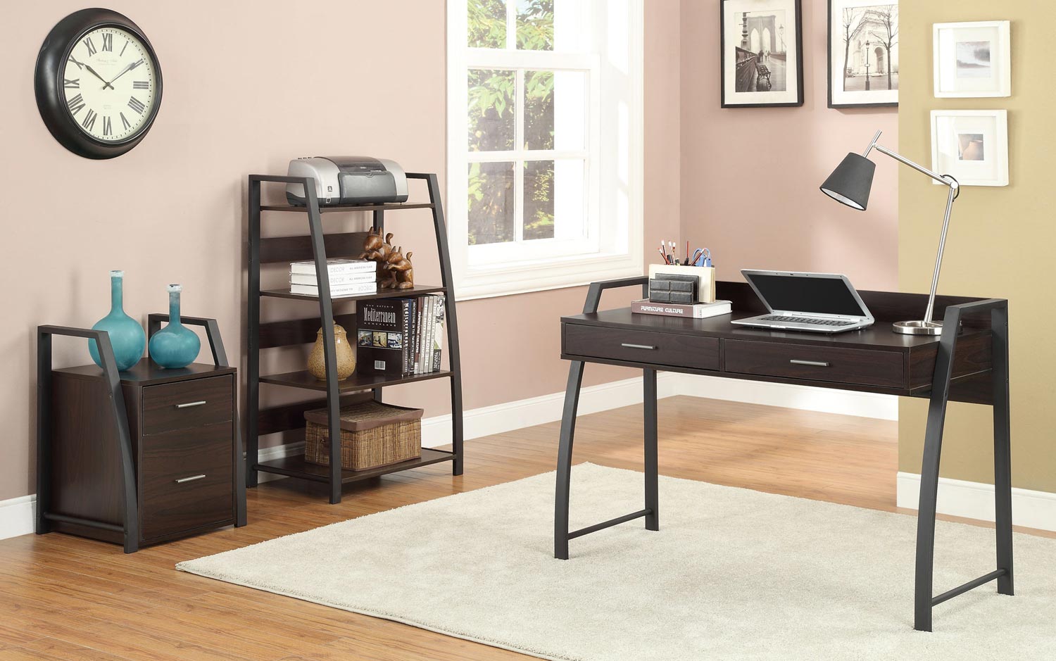 Coaster Office Home Office Set - Deep Coffee/Black