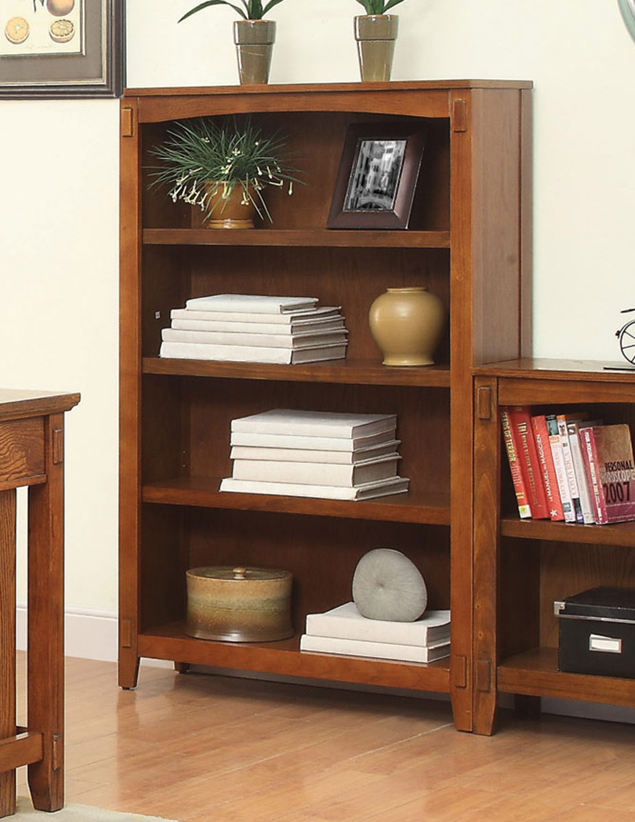 Coaster Maclay Bookcase - Red Brown/Black