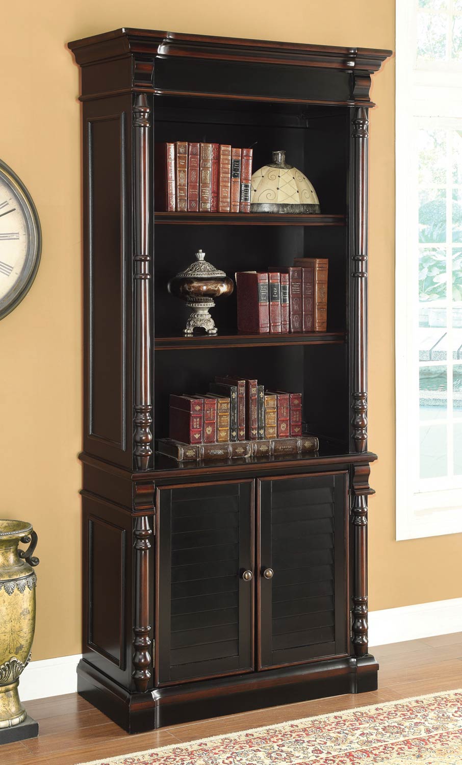 Coaster Ravenel Bookcase - Black/Warm Amber