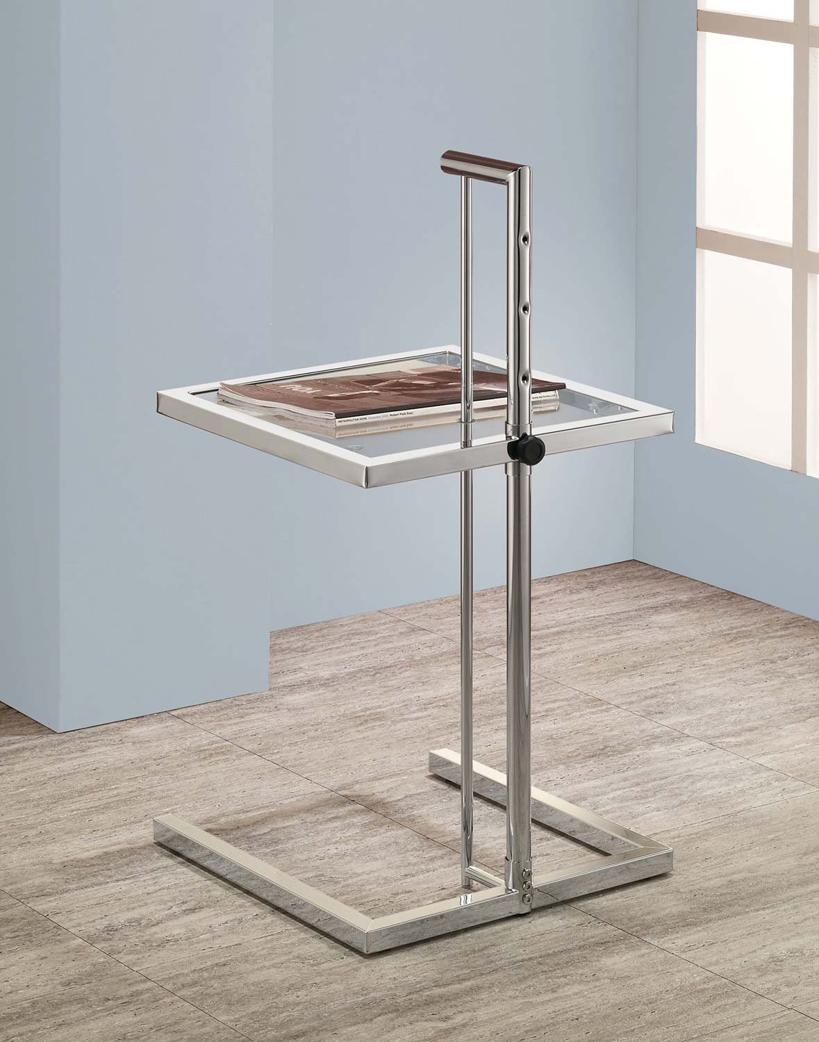 Coaster 900998 Adjustable Snack Table - Chrome