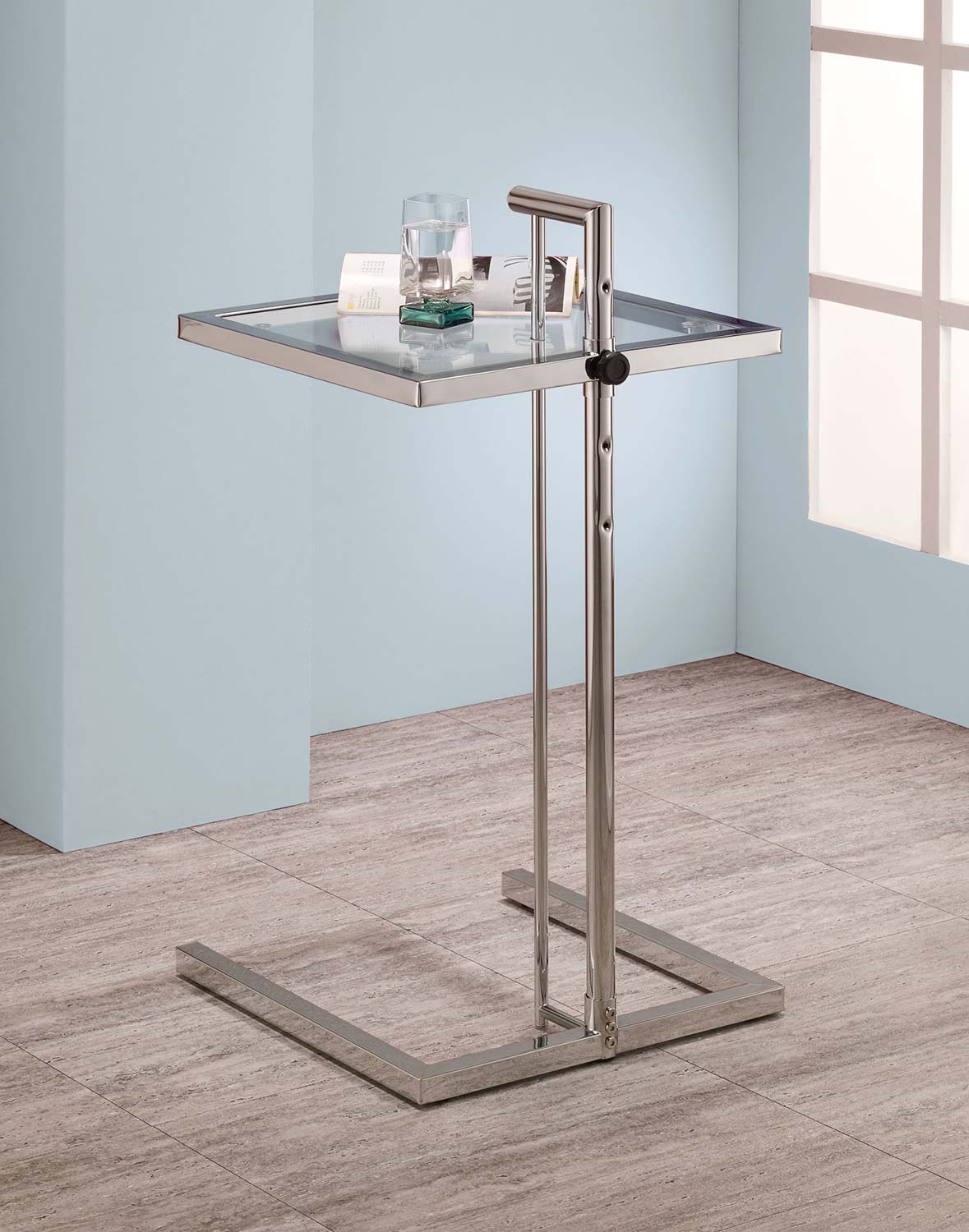 Coaster 900998 Adjustable Snack Table - Chrome