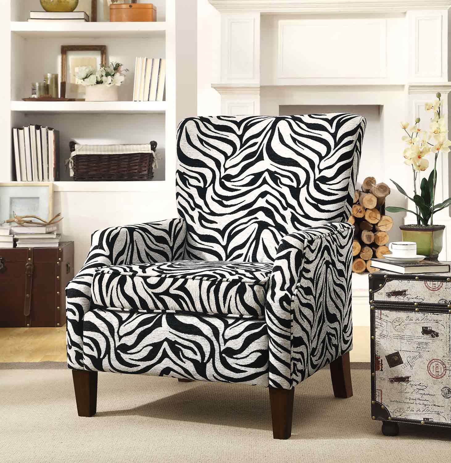 Coaster 902135 Accent Chair - Zebra Pattern