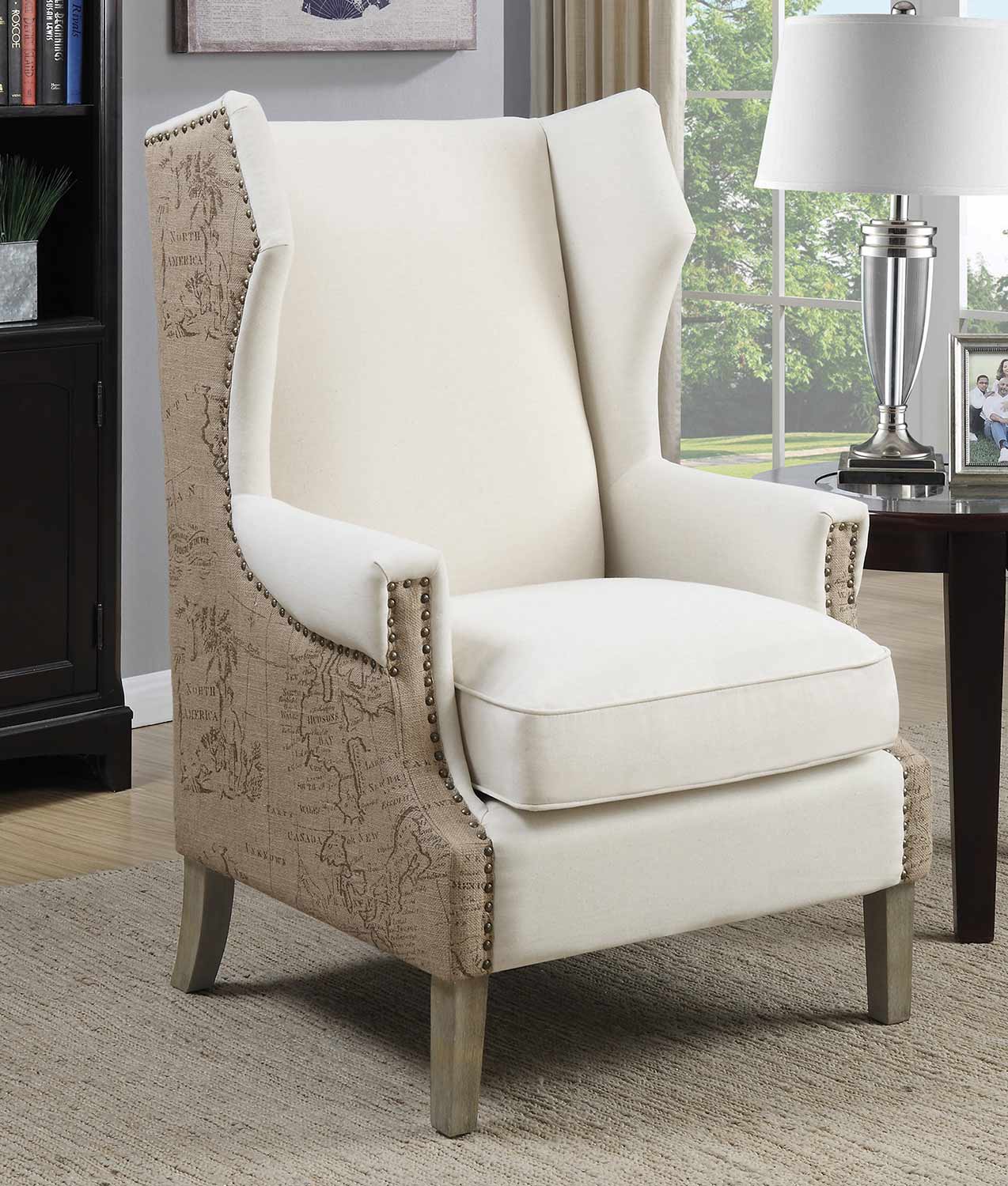 Coaster 902491 Accent Chair - Cream 902491 at Homelement.com