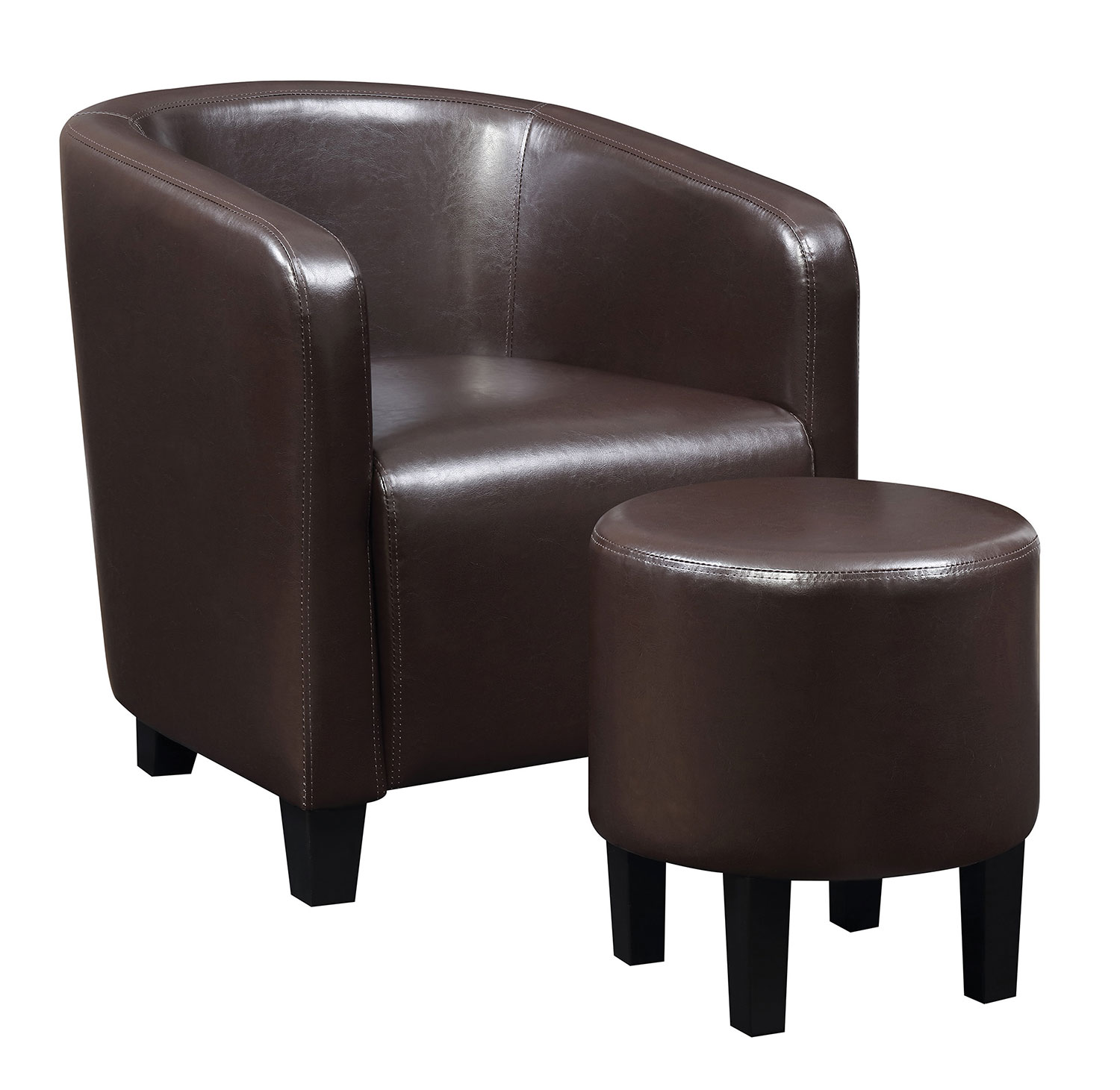 Coaster 903362 Accent Chair with Ottoman - Brown