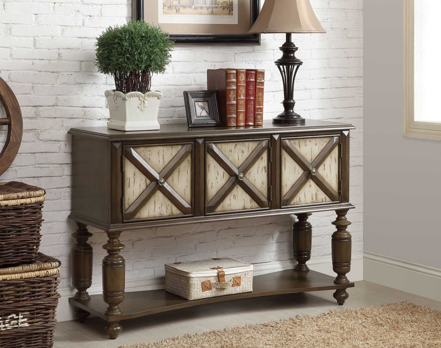 Coaster 950294 Console Table - Two - Tone Brown
