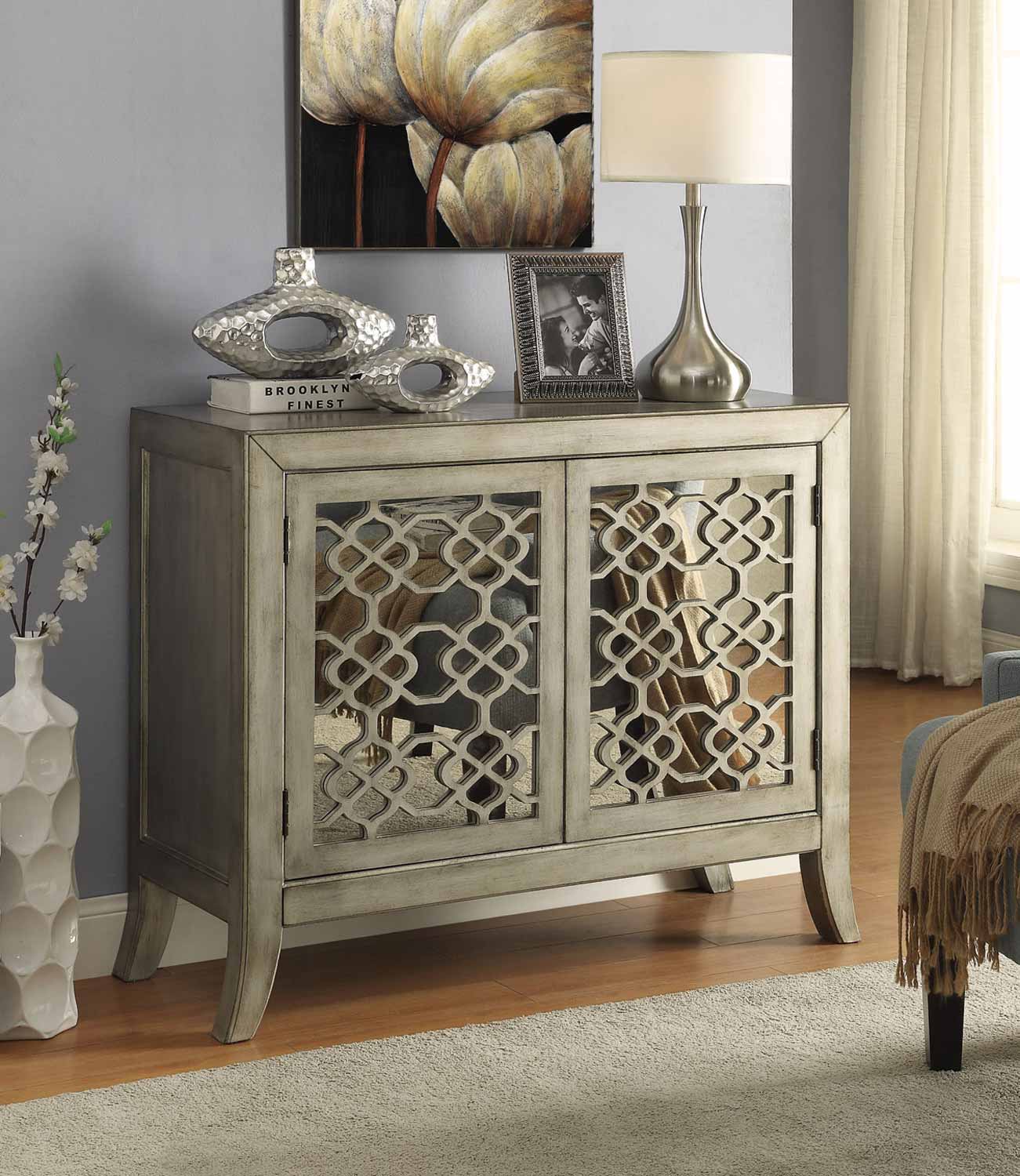Coaster 950320 Accent Cabinet - Silver 950320 at Homelement.com