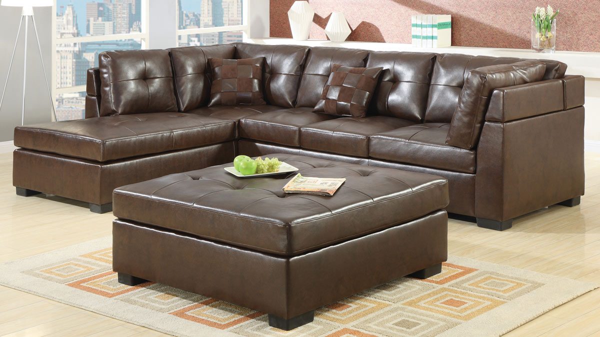 Coaster Darie Sectional Sofa Set - Brown