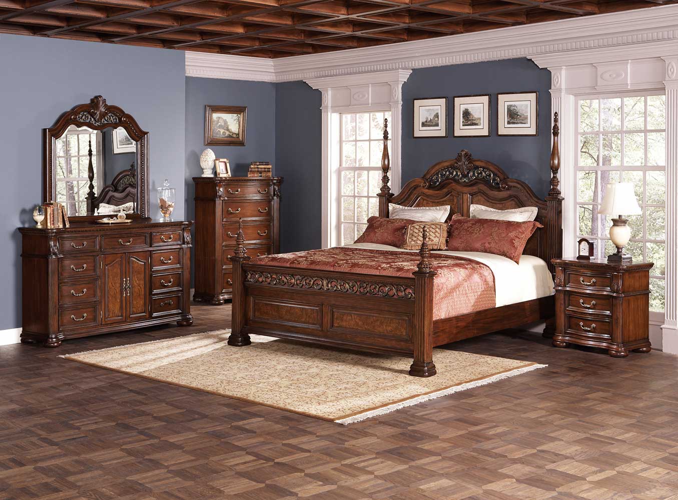 Coaster DuBarry Bedroom Set - Rich Brown Coaster DuBarry Bedroom Set - Rich Brown