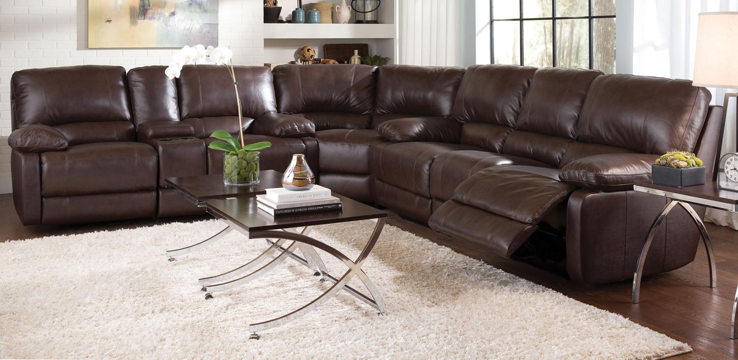 Coaster Geri Reclining Sectional Sofa Set - Brown