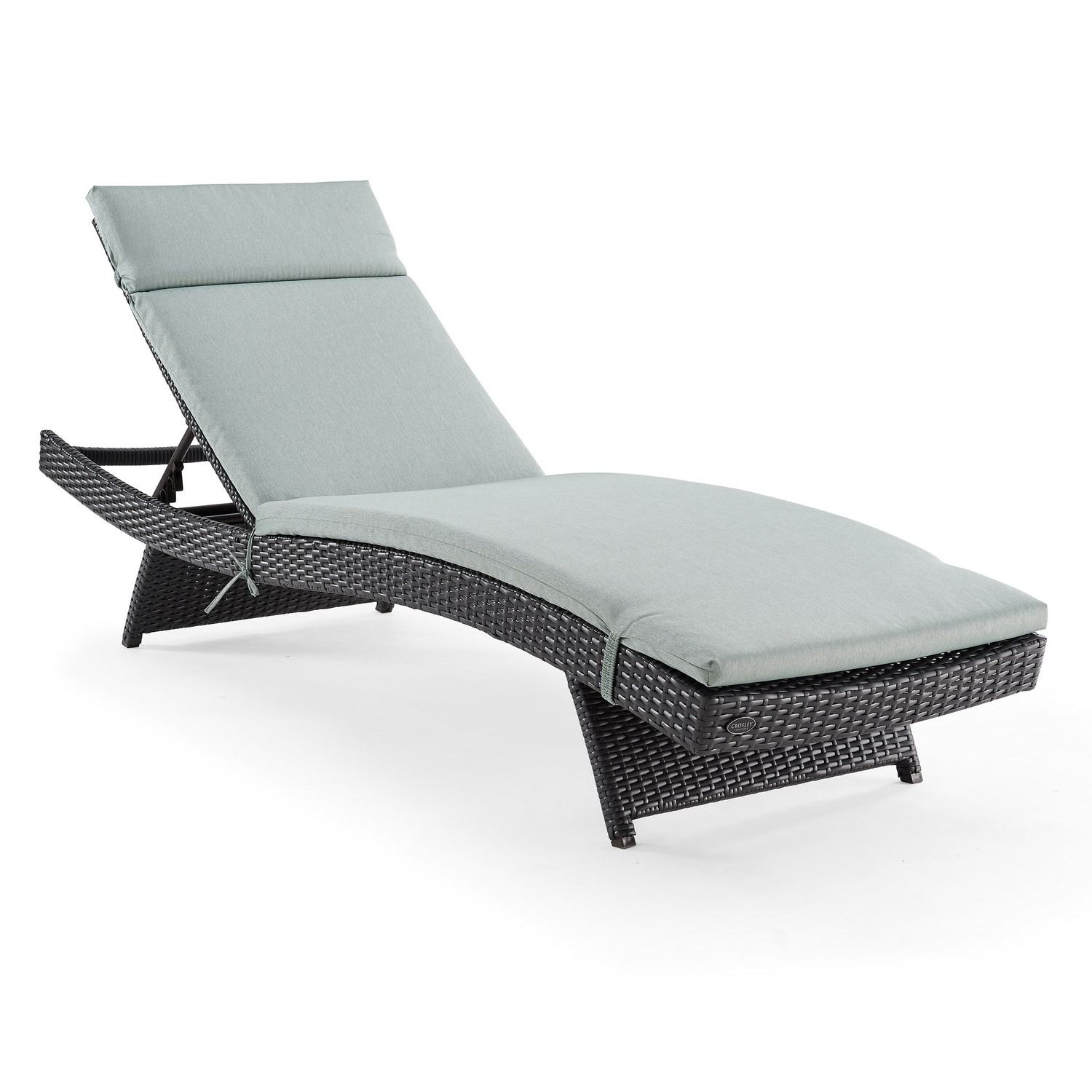 Crosley Biscayne Outdoor Wicker Chaise Lounge - Mist/Brown