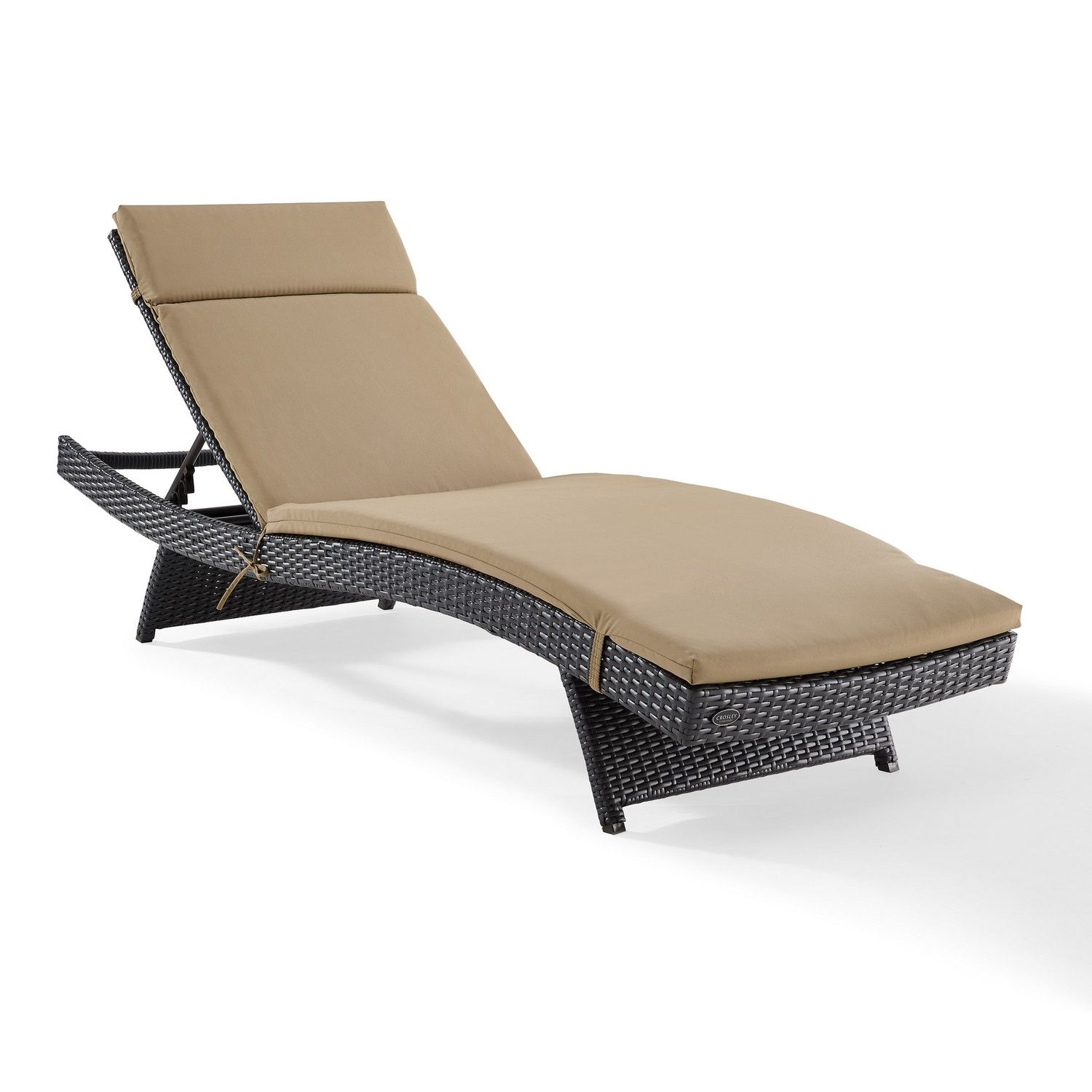 Crosley Biscayne Outdoor Wicker Chaise Lounge - Mocha/Brown