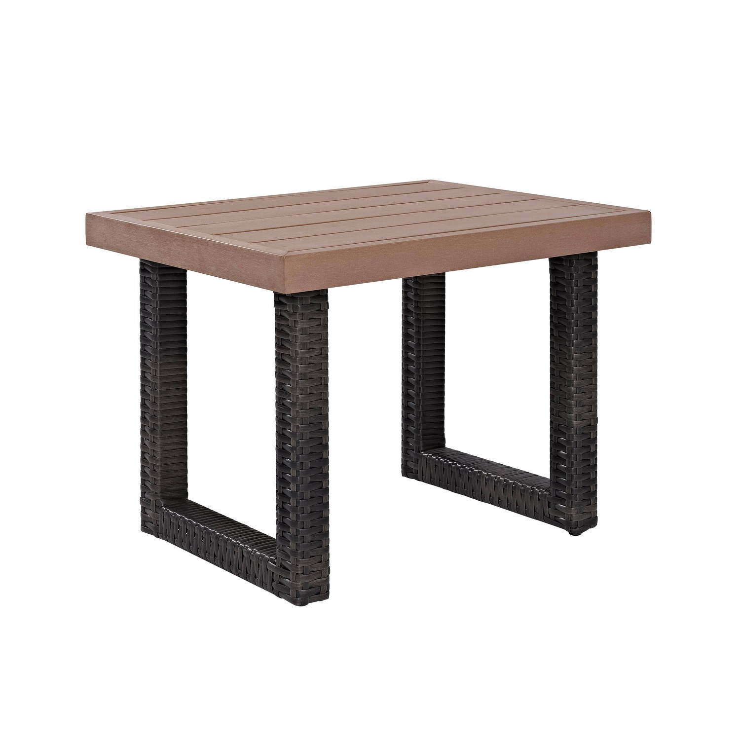 Crosley Beaufort Outdoor Wicker Side Table - Brown