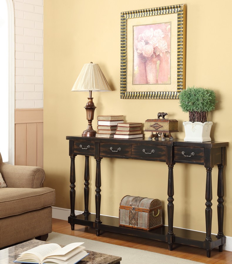 Coast to Coast 50686 Four Drawer Console Table