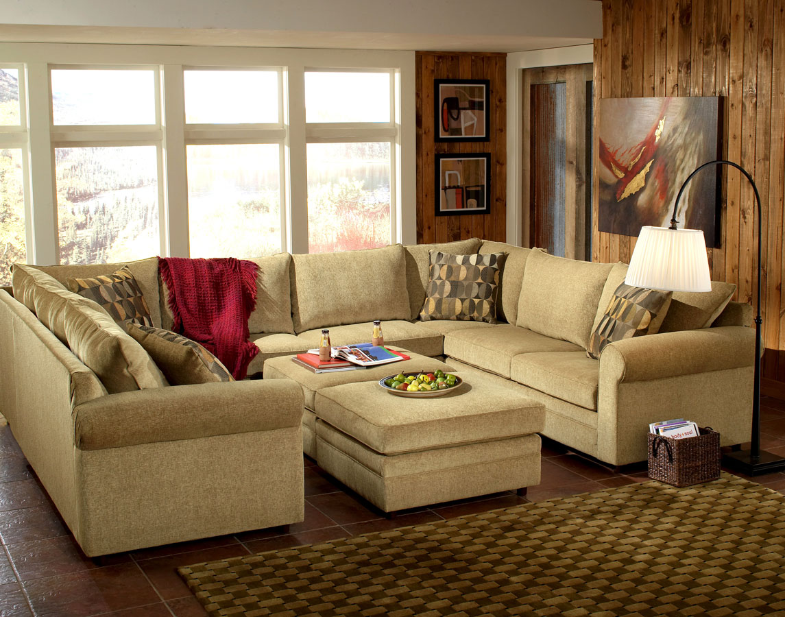 Chelsea 5100 Barton Cream Sectional Sofa Set 5100SECBCSet1 at