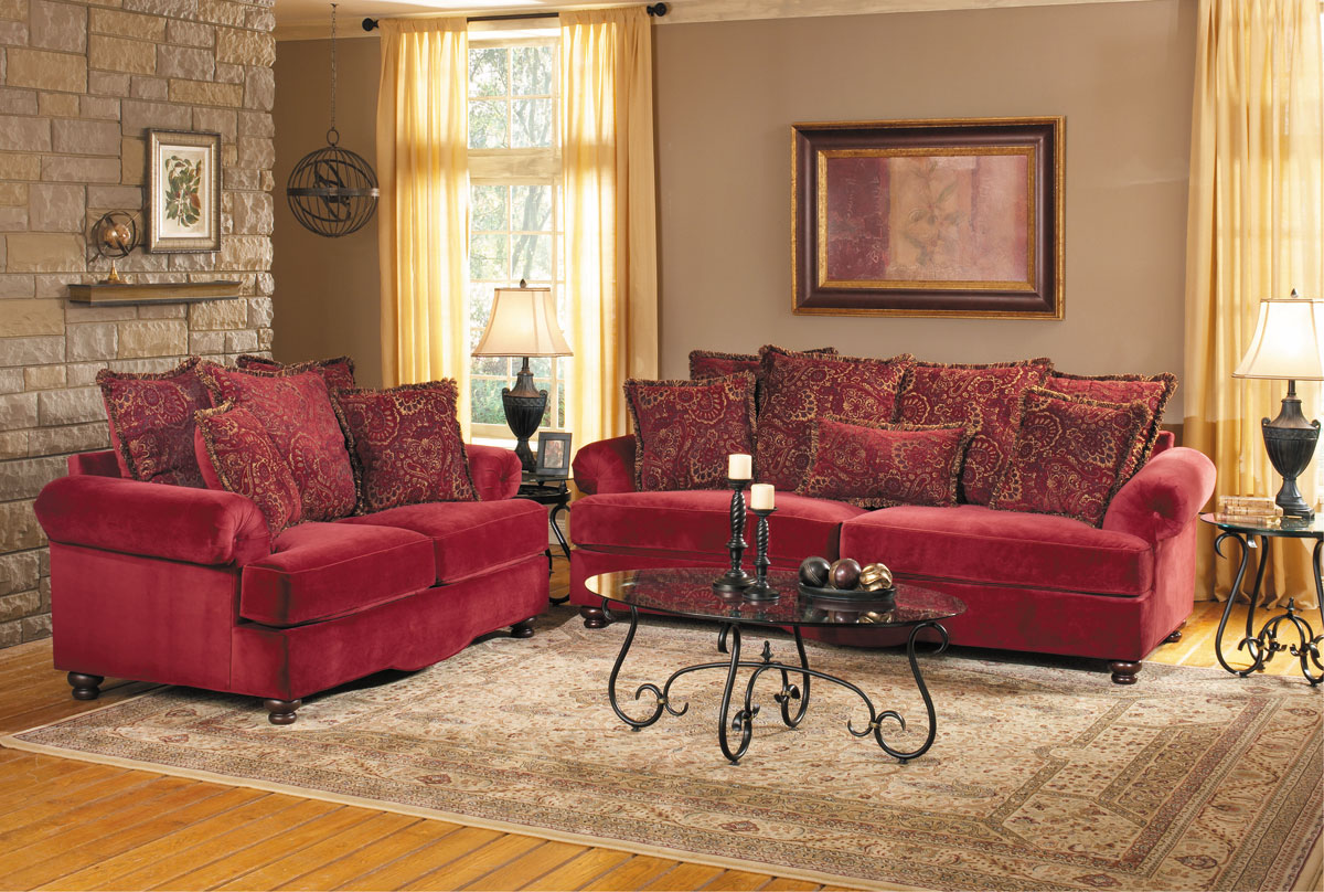 Chelsea 6200 Bella Berry Sofa Set