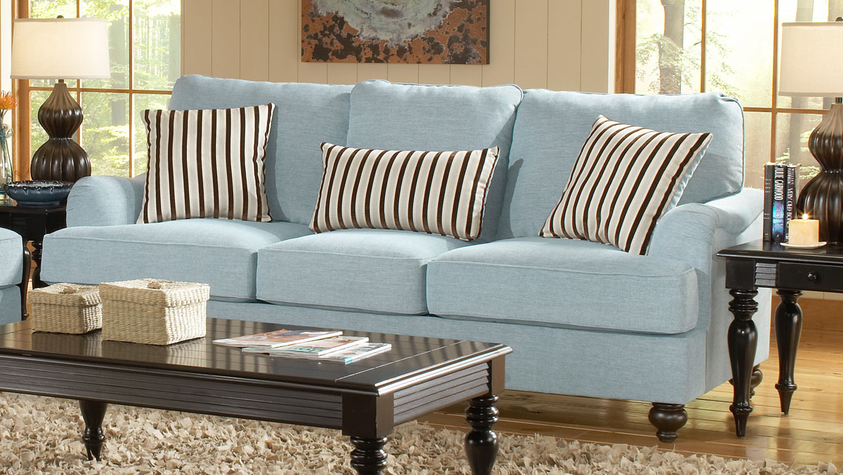 Chelsea 6750 Haberdasher Chambray Sofa Set 6750-Sofa-Set at Homelement.com